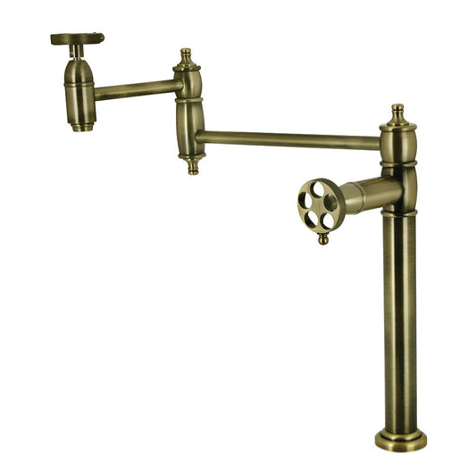 Wendell Pot Filler Faucet in Antique Brass
