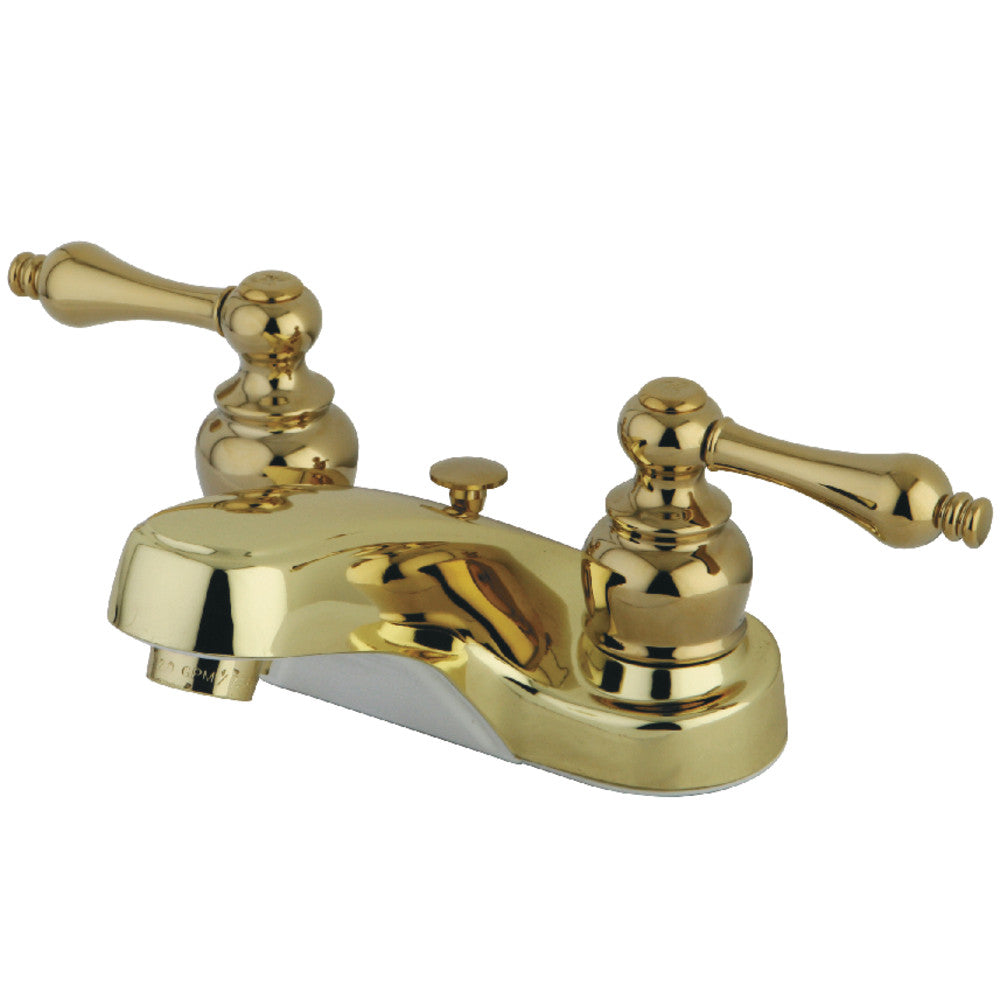 Magellan 4 Inch Centerset Bathroom Faucet in Polished Brass