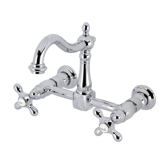 Heritage Wall Mount Kitchen Faucet in Polished Chrome