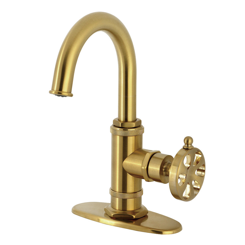 Belknap Single-Hole Bathroom Faucet in Brushed Brass