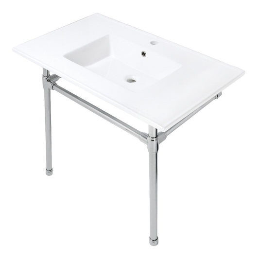 Dreyfuss 37.38 Inch Console Sink in White