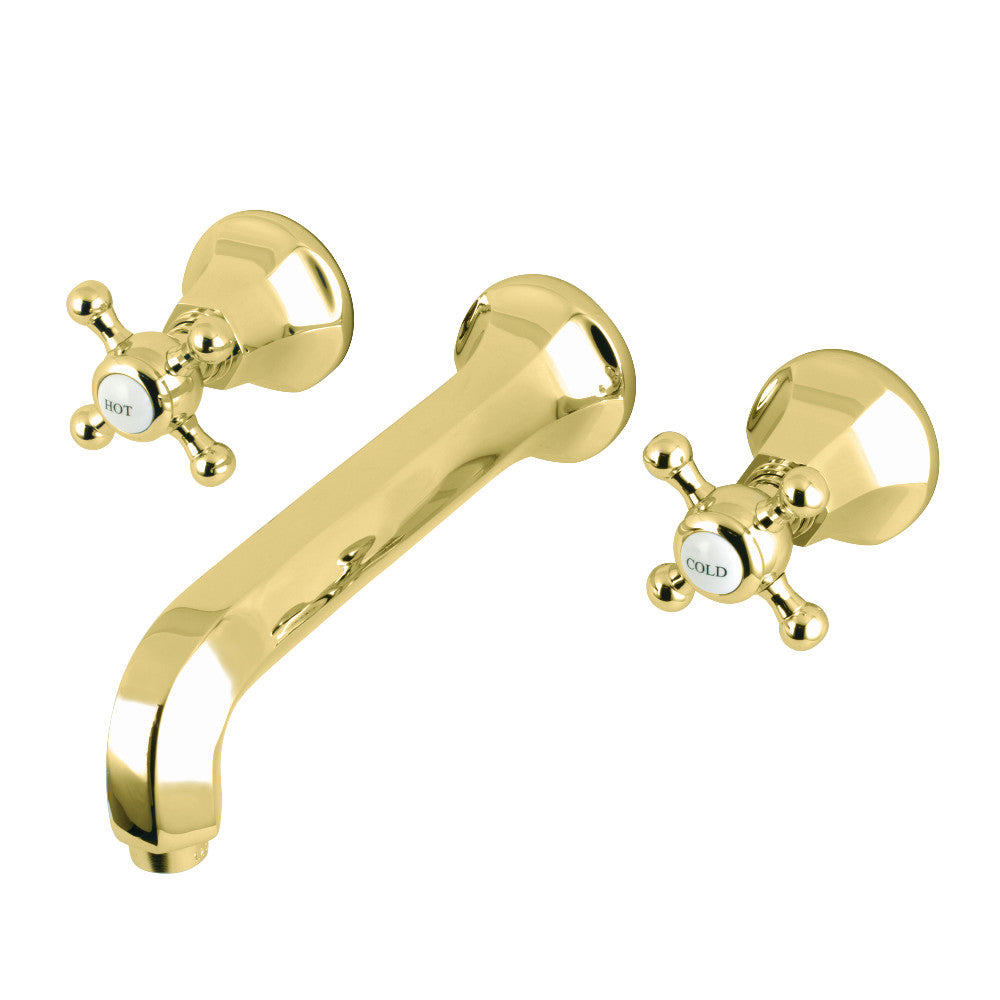 Metropolitan Wall-Mount Bathroom Faucet in Polished Brass