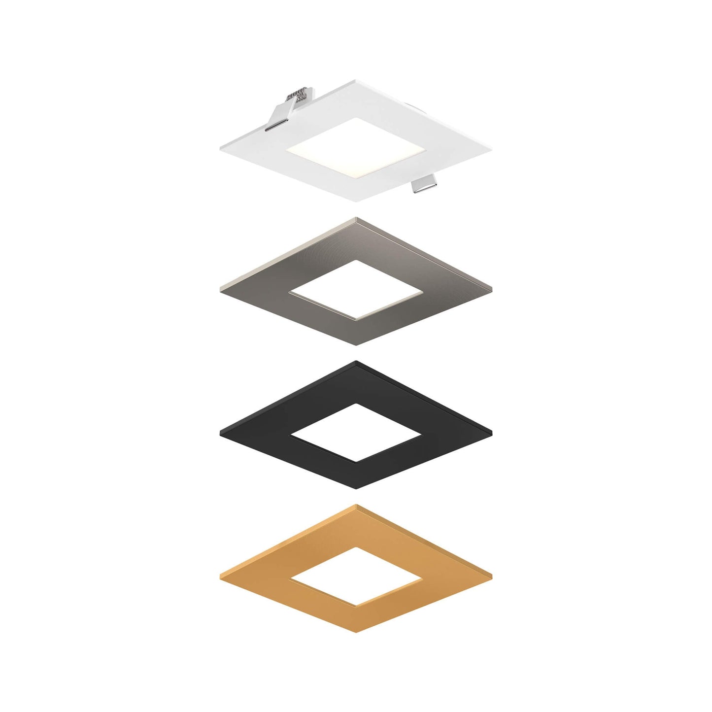 4 Inch Square LED Recessed Panel Light with Multi Trim