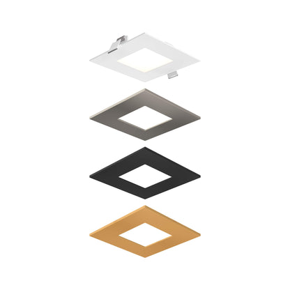 4 Inch Square LED Recessed Panel Light with Multi Trim