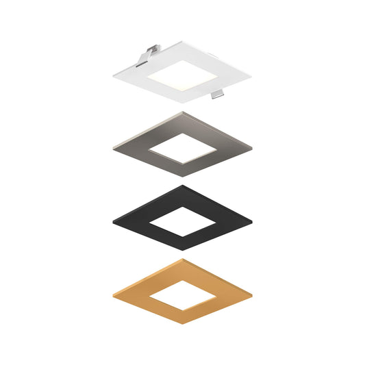 4 Inch Square LED Recessed Panel Light with Multi Trim