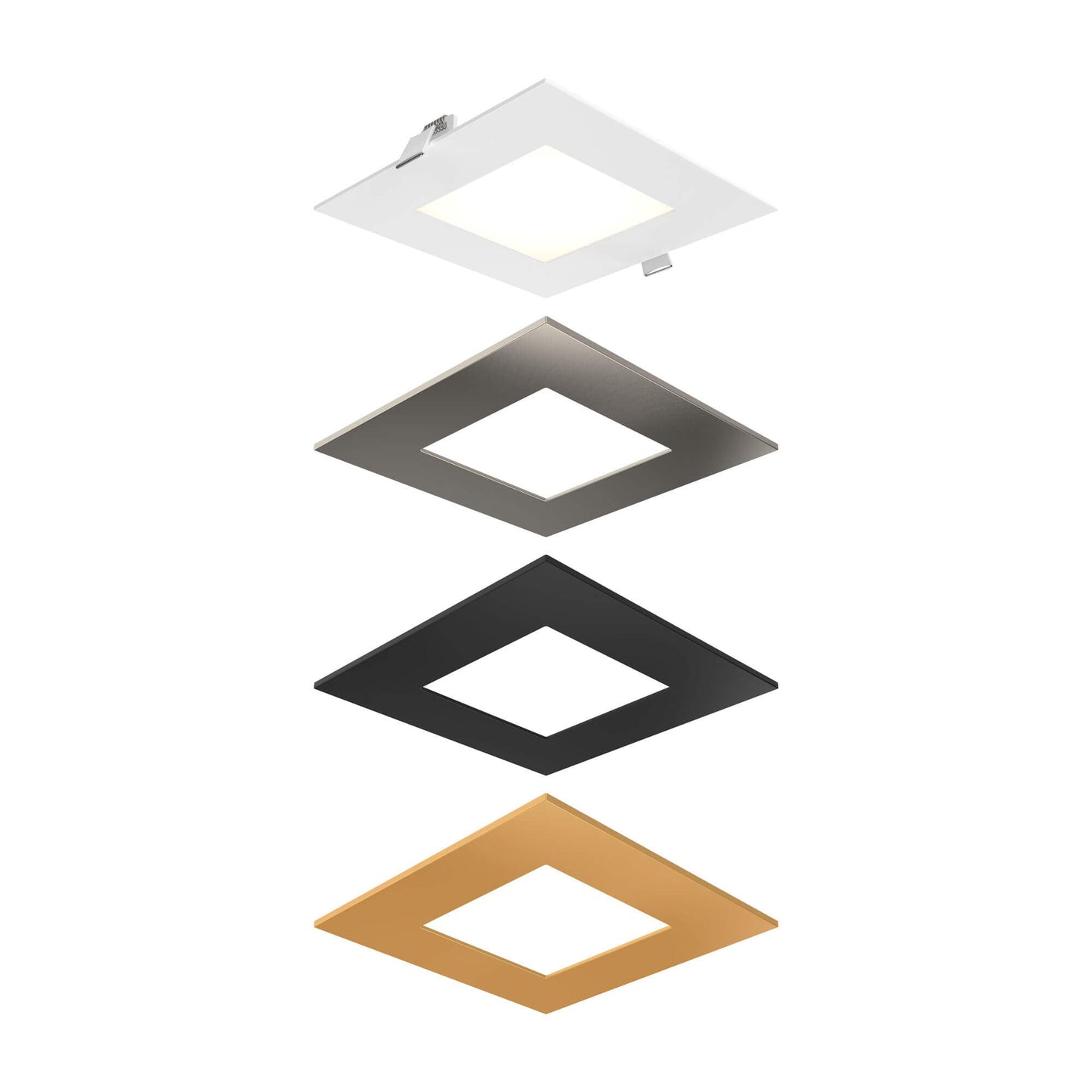 6 Inch Square LED Recessed Panel Light with Multi Trim