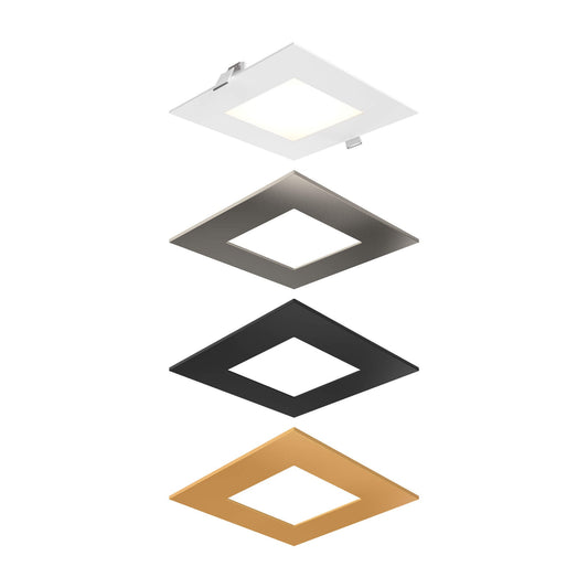 6 Inch Square LED Recessed Panel Light with Multi Trim