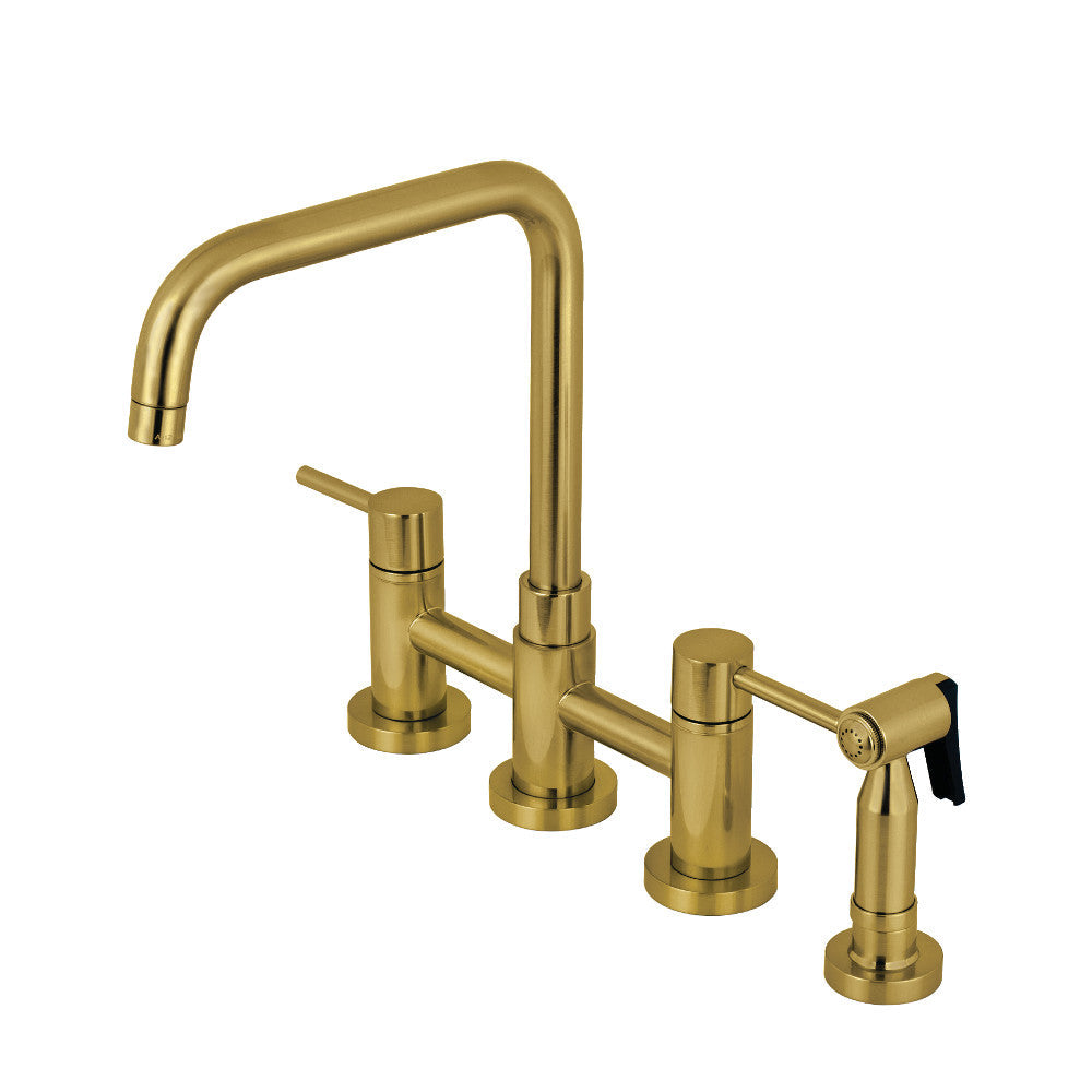 Concord Bridge Kitchen Faucet in Brushed Brass