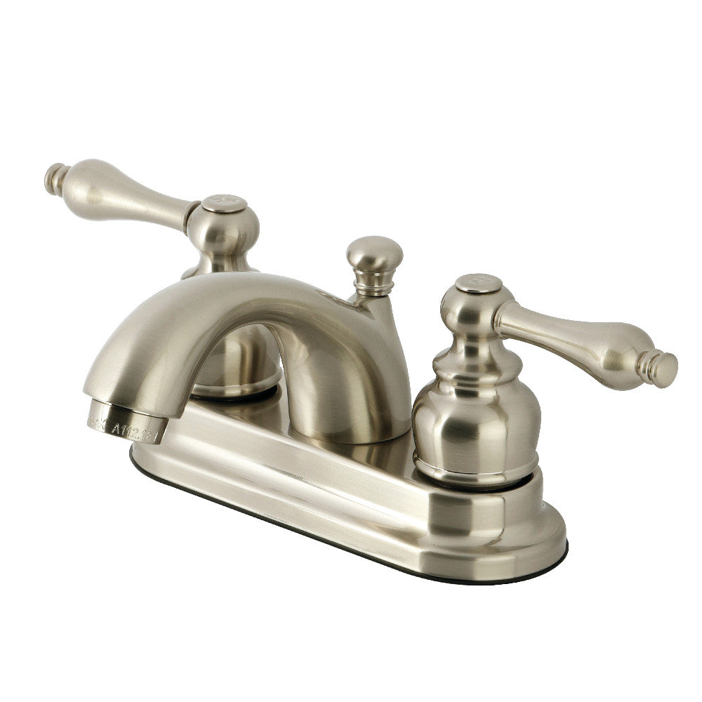 Vintage 4 Inch Centerset Bathroom Faucet in Brushed Nickel
