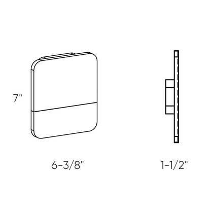 Exterior LED wall mount with address numbers
