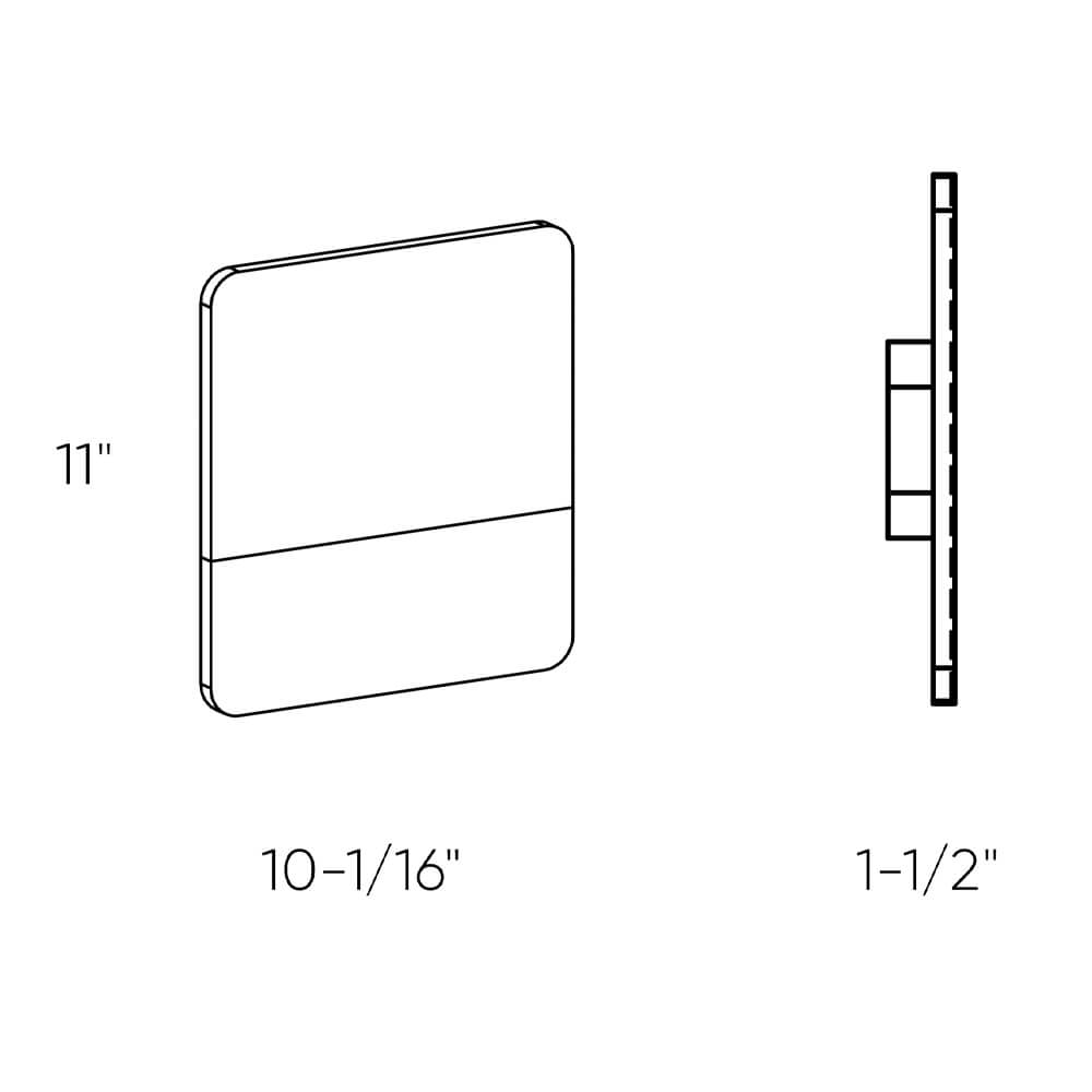 10 Inch Square Ultra Slim Wall Sconce
