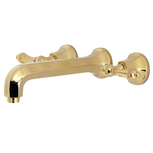 Metropolitan Wall-Mount Bathroom Faucet in Polished Brass