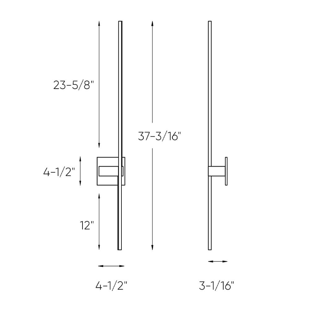 37 Inch Linear LED Wall Sconce