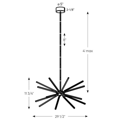 29 Inch Star LED Pendant Light