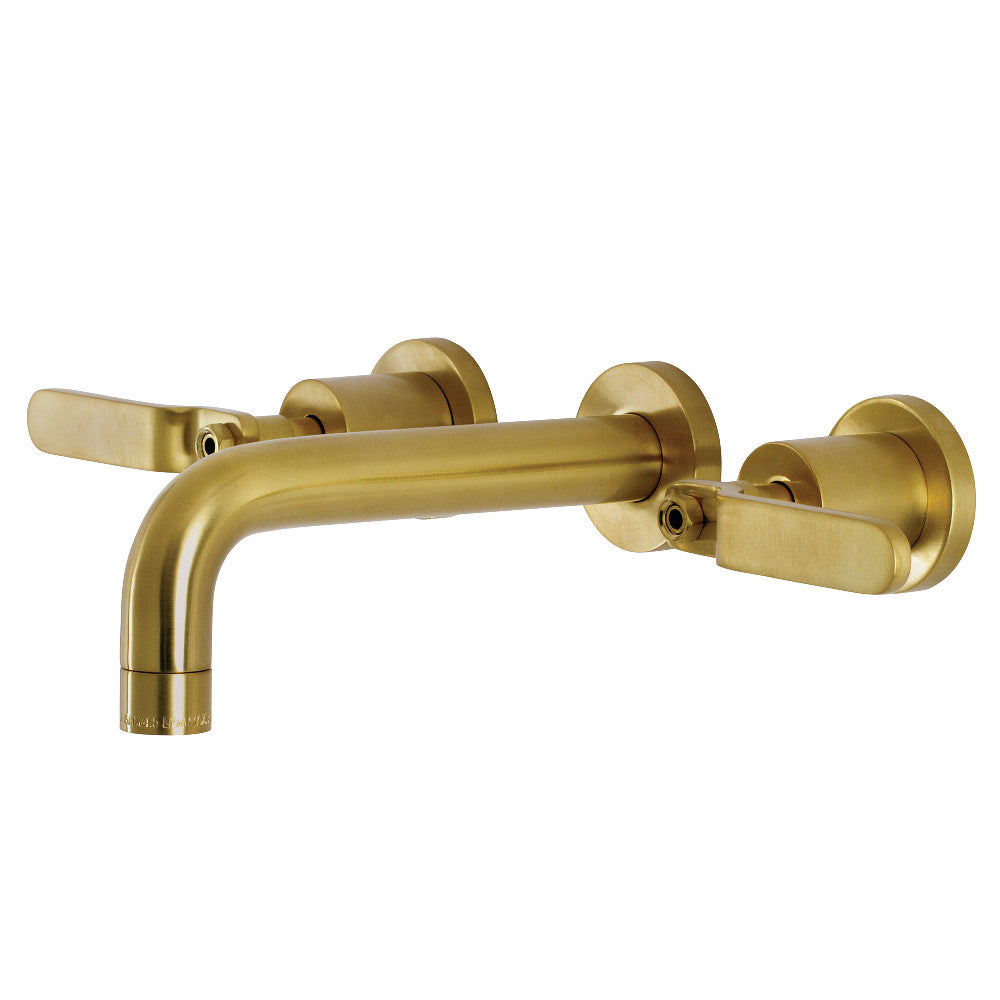 Whitaker Wall-Mount Bathroom Faucet in Brushed Brass