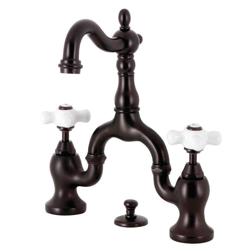 English Country Bridge Bathroom Faucet in Oil Rubbed Bronze