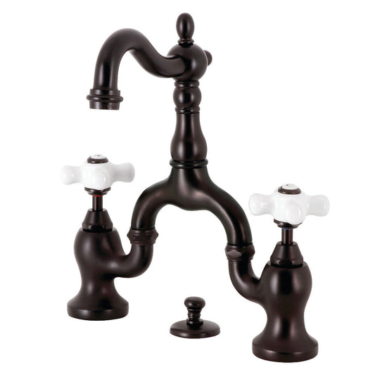 English Country Bridge Bathroom Faucet in Oil Rubbed Bronze