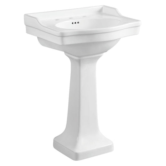 Imperial 24.19 Inch Pedestal Sink in White