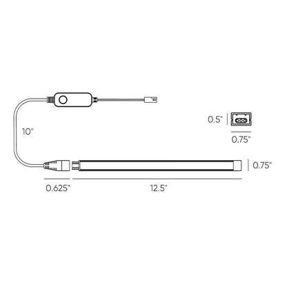 12V swivel LED linear 5CCT