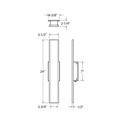 Slim decorative Outdoor modern wall sconce 5CCT
