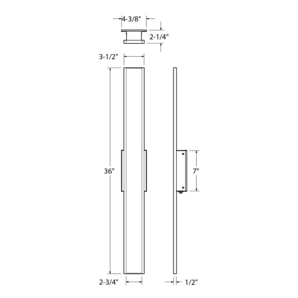 Slim decorative Outdoor modern wall sconce 5CCT