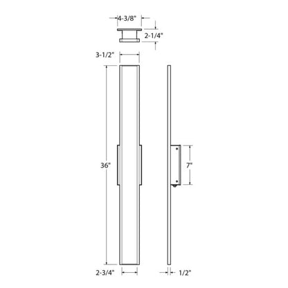 Slim decorative Outdoor modern wall sconce 5CCT
