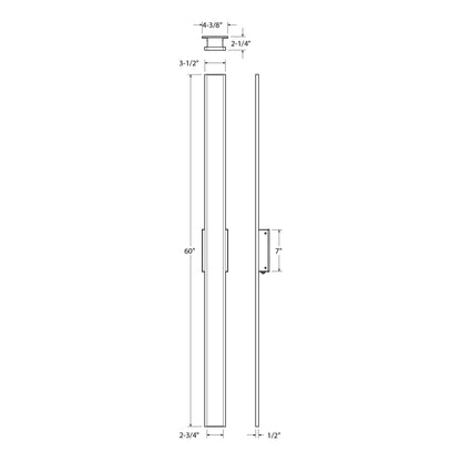 Slim decorative Outdoor modern wall sconce 5CCT