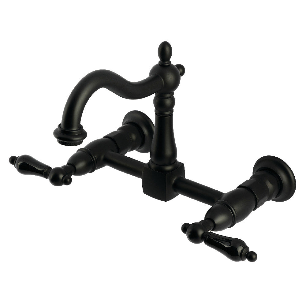 Duchess Wall Mount Kitchen Faucet in Matte Black