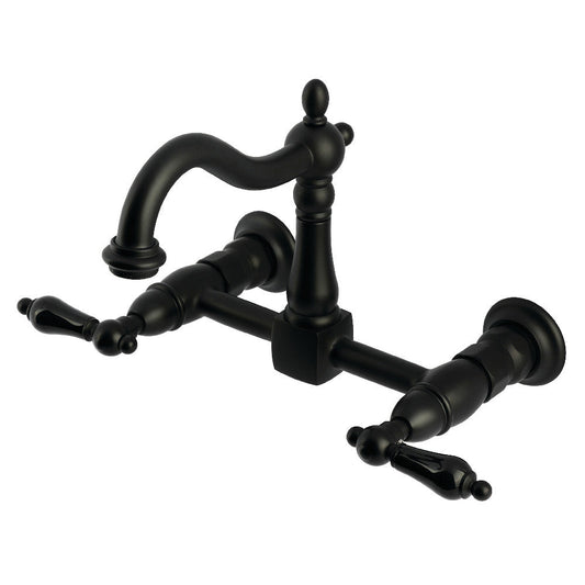 Duchess Wall Mount Kitchen Faucet in Matte Black