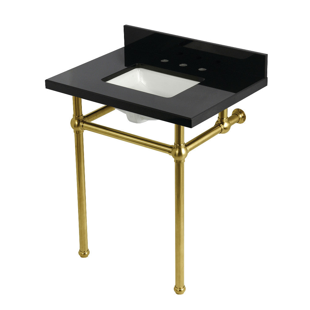 Templeton 30 Inch Console Sink in Brushed Brass