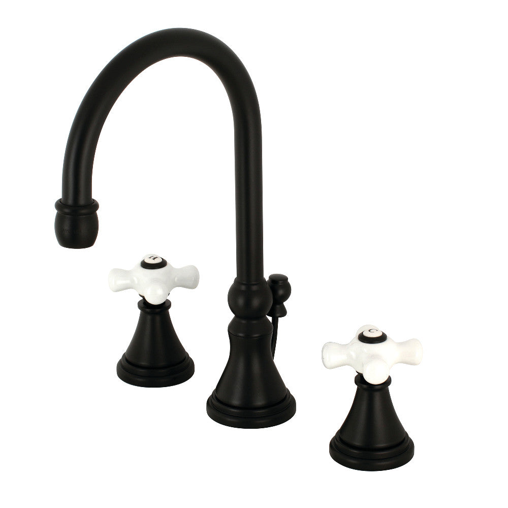 Governor Widespread Bathroom Faucet in Matte Black