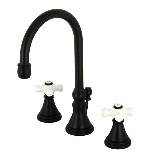 Governor Widespread Bathroom Faucet in Matte Black