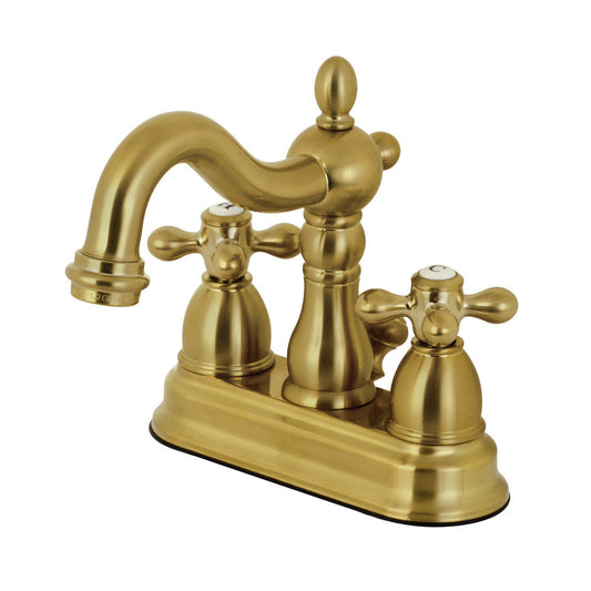 Heritage 4 Inch Centerset Bathroom Faucet in Brushed Brass