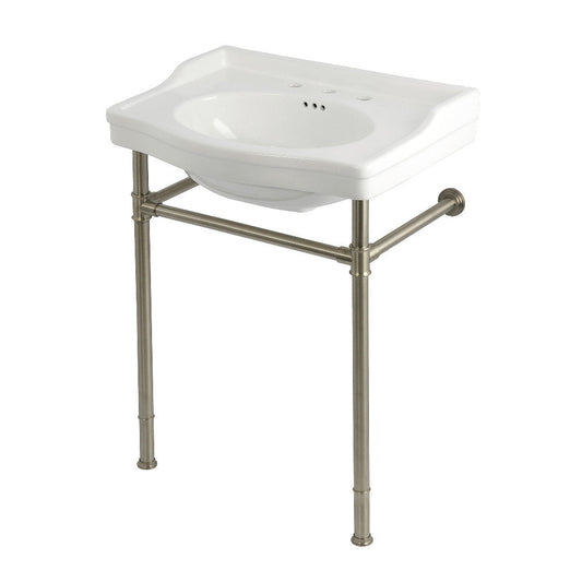 Victorian 29.94 Inch Console Sink in White