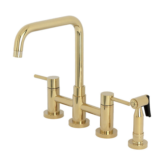 Concord Bridge Kitchen Faucet in Polished Brass