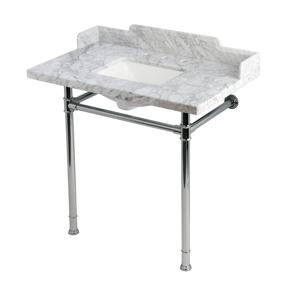 Wesselman 36 Inch Console Sink in Carrara Marble