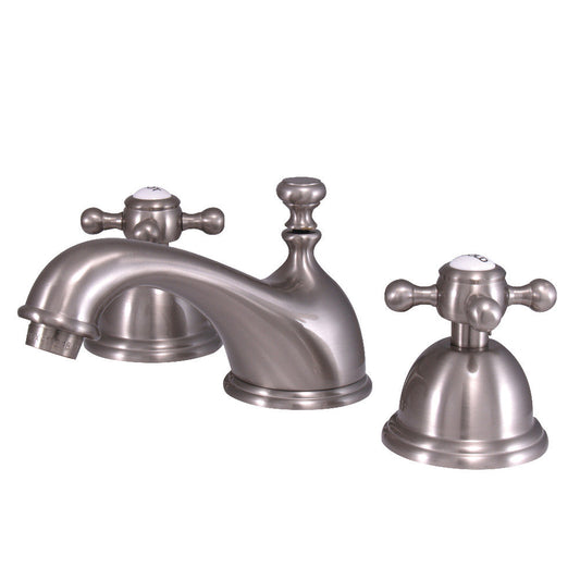 Vintage Widespread Bathroom Faucet in Brushed Nickel