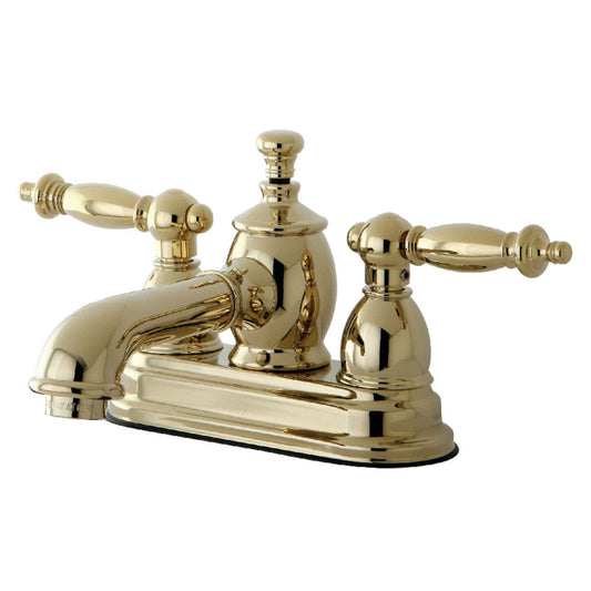 Templeton 4 Inch Centerset Bathroom Faucet in Polished Brass