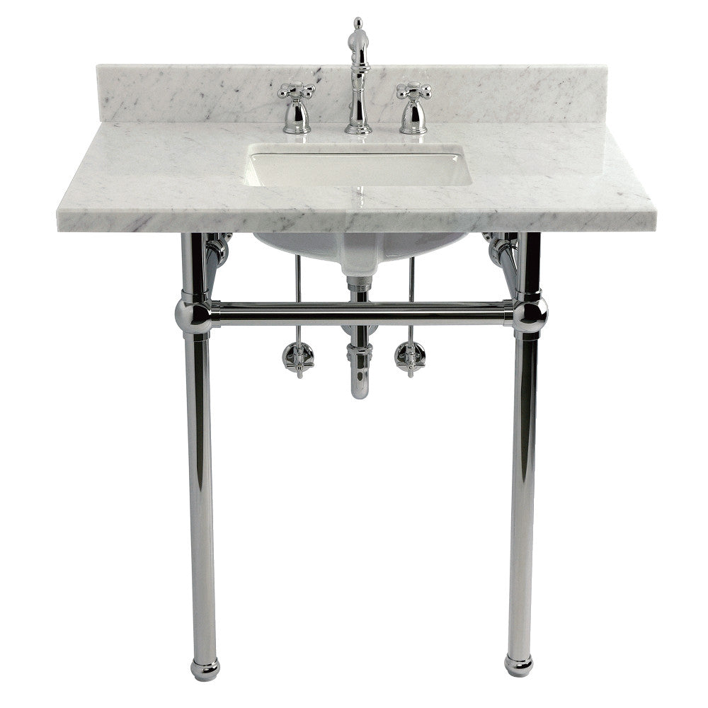 Templeton 36 Inch Console Sink in Carrara Marble