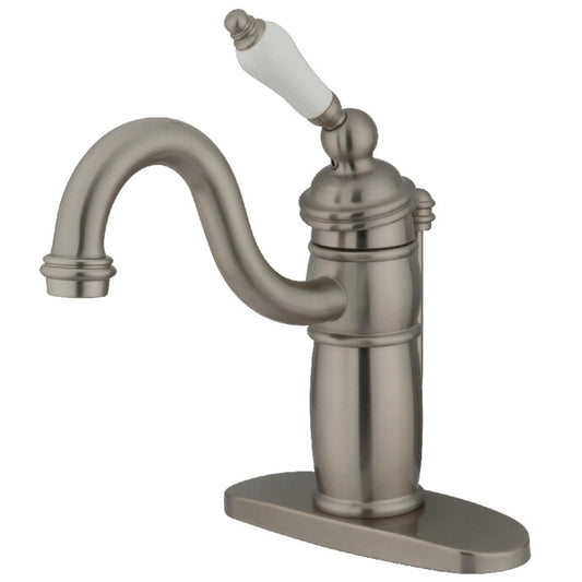 Victorian Single-Hole Bathroom Faucet in Brushed Nickel