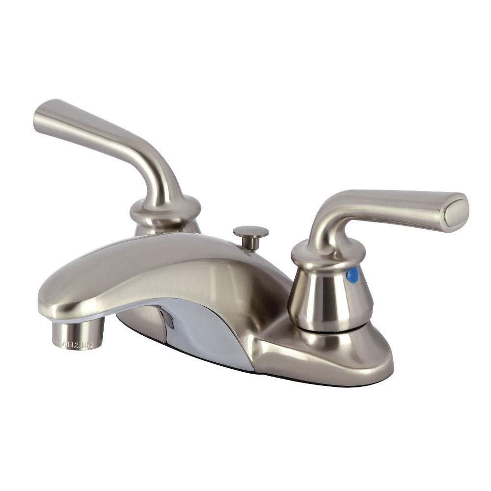 Restoration 4 Inch Centerset Bathroom Faucet in Brushed Nickel