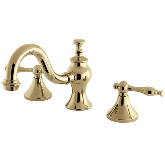 Naples Widespread Bathroom Faucet in Polished Brass