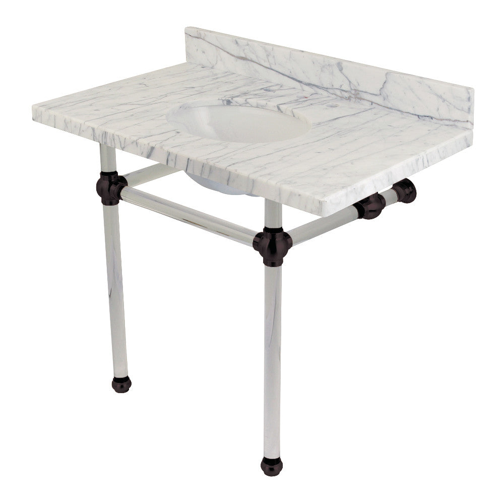 Templeton 36 Inch Console Sink in Carrara Marble