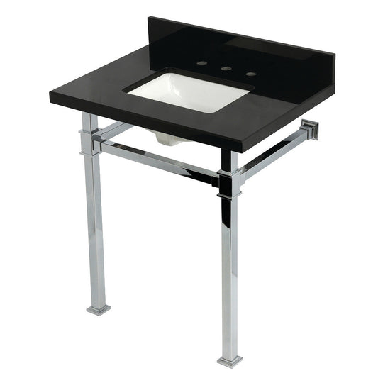 Monarch 30 Inch Console Sink in Polished Chrome