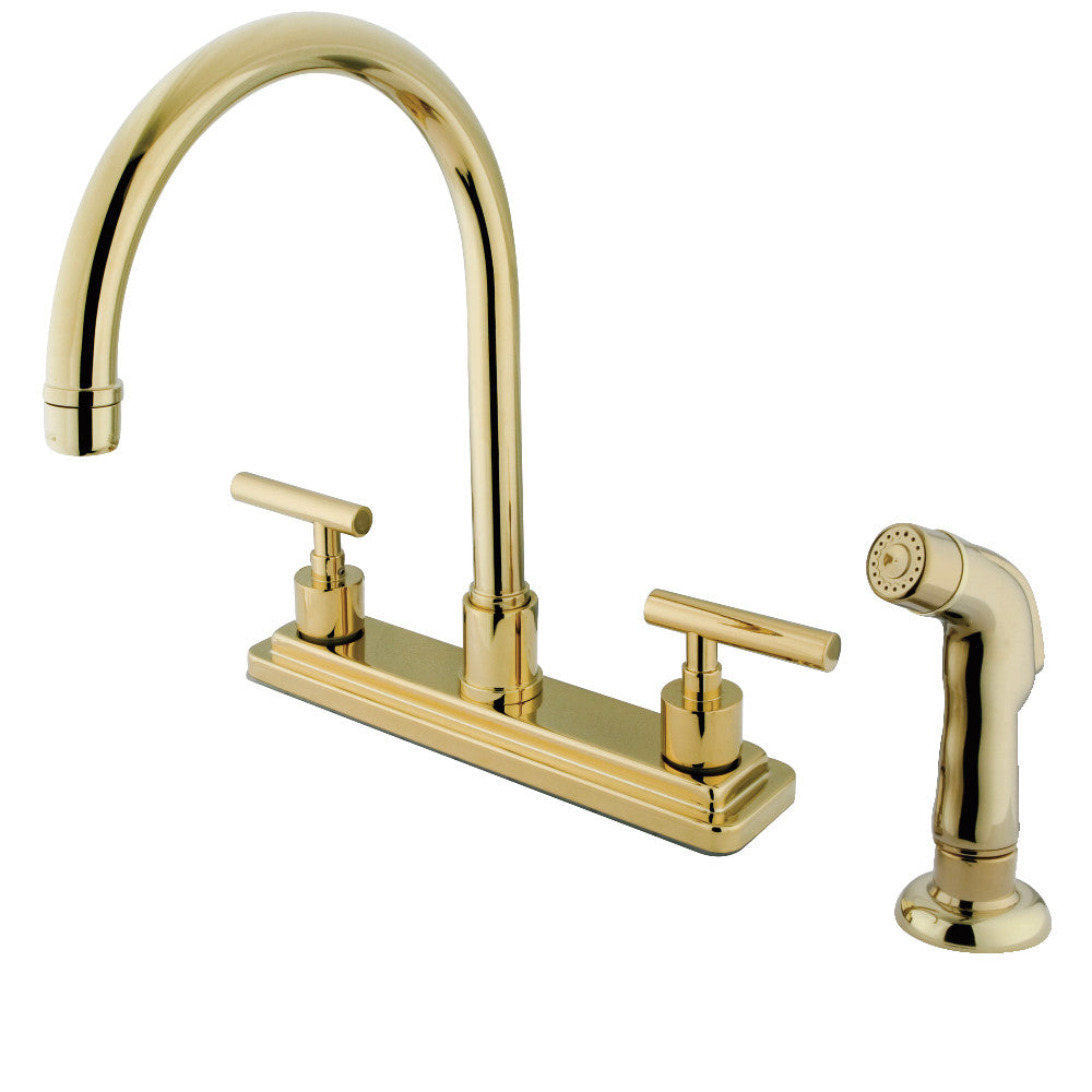 Manhattan Centerset Kitchen Faucet in Polished Brass