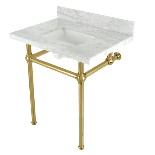 Templeton 30 Inch Console Sink in Carrara Marble