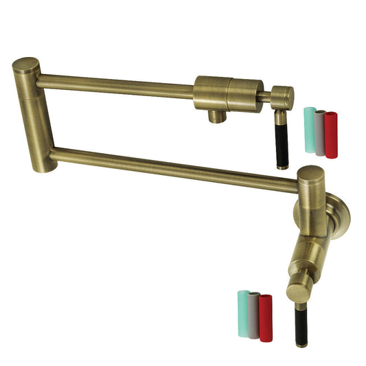 Kaiser Pot Filler Faucet in Antique Brass