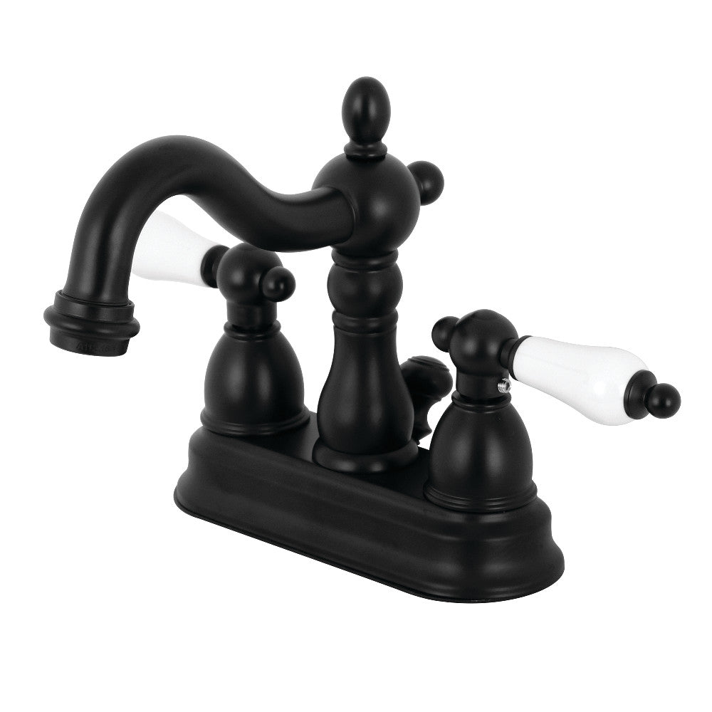 Heritage 4 Inch Centerset Bathroom Faucet in Matte Black