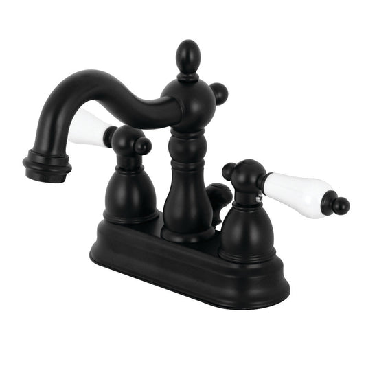 Heritage 4 Inch Centerset Bathroom Faucet in Matte Black