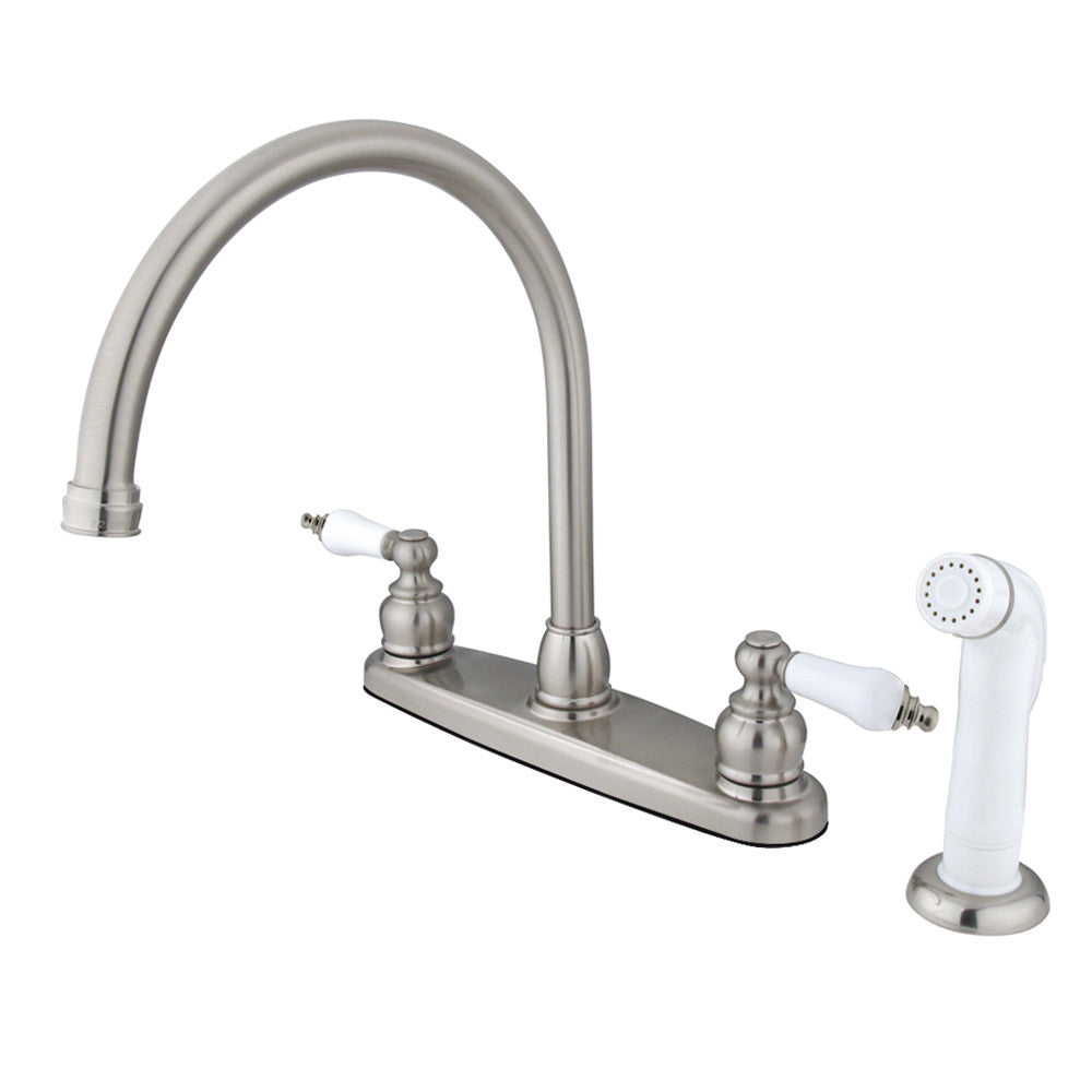 Vintage Centerset Kitchen Faucet in Brushed Nickel